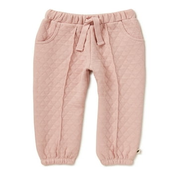 easy-peasy Baby and Toddler Girls Quilted Joggers, Sizes 12 Months-5T