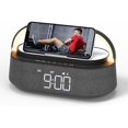 thumbnail image 1 of wonima44 Bluetooth Speaker with Fast Wireless Charger,FM Radio,Touch LED Night Light,Phone Holder,Snooze, Portable Wireless Speaker for Bedrooms Office Home, Gifts (Black), 1 of 1