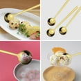 thumbnail image 5 of 3 pack Long Handle Ice Tea Spoons, Ice Cream Spoon, Coffee Spoon, Stainless Steel Spoons for Cocktail Stirring, Mixing, Tea,15cm (Gold), 5 of 5