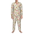 thumbnail image 3 of Fotbe Fall Fruits And Vegetables Pattern Long Sleeve Pajama Set for Men,Sleepwear Set,2-piece Loungewear Set,Soft PJs Comfy Nightwear with Pockets-XX-Large, 3 of 7