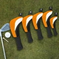 thumbnail image 3 of AMLESO 5 Pieces Golf covers Golf Cover for Outdoor Sports Adults Orange, 3 of 5