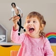 thumbnail image 3 of Poseable Music Legend Doll in Black and White Striped Shirt, Flexible Bendable Pop Culture Toy for Kids Creative Play and Office Desk Decoration, 1 Pack, 3 of 5