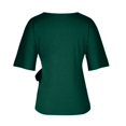 thumbnail image 4 of Cárdigan de manga corta cómodo de verano para mujer Blusa superior de color sólido con cordones Pompotops  qwe20427, 4 of 7