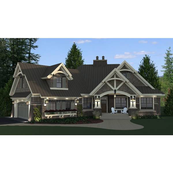 TheHouseDesigners 9720 Construction Ready Craftsman  House  