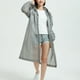 thumbnail image 4 of Capa para mujer, estilo largo, para adultos, para hombres y mujeres, atada a mano, impermeable, con capucha y botones, para exteriores, para padres e hijos, chaqueta informal de manga larga, impermeab, 4 of 7