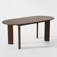 thumbnail image 5 of George 67"x33.5" Soild Wood Dining Table Oval Kitchen Table, Walnut, 5 of 7