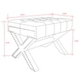 thumbnail image 7 of Inspired Home Quinn Velvet Button Tufted Nailhead Trim Ottoman Bench, 7 of 7