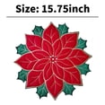 thumbnail image 2 of Manteles Individuales Bordados NavideñOs, Manteles Individuales con Apliques de Flor de Pascua, Manteles Individuales con Flores NavideñAs para DecoracióN de Mesa B, 2 of 5