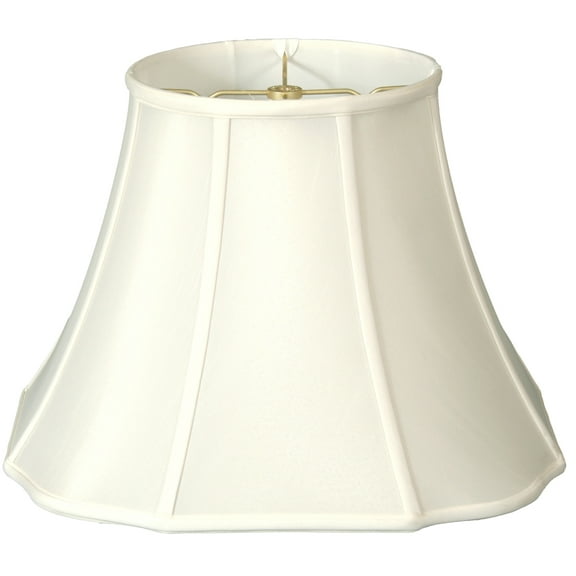 Royal Designs Flare Bottom Outside Corner Scallop Lamp Shade, White, 10" x 18" x 13"