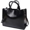 thumbnail image 1 of LHSHID Women Fashion Tote Handbags Lightweight PU Leather Satchel Shoulder Bags Retro Oil Wax Handle Purse, 1 of 7