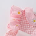 thumbnail image 6 of GYRATEDREAM Infant Baby Girl Sleeveless Dress + Hat Outfits Lapel Daisy Print Birthday Party Holiday Princess Dress Cute Spring Summer Fall Clothes for 2-15M Pink, 6 of 8