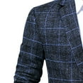 thumbnail image 3 of Mens Suit Jacket Fine Check Woolen Mens Slim and Handsome Suit Top, 3 of 3