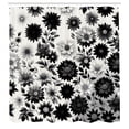 thumbnail image 4 of Ambesonne Black and White Shower Curtain, Romantic Monochrome, 69"Wx75"L, Charcoal Grey Off White, 4 of 4
