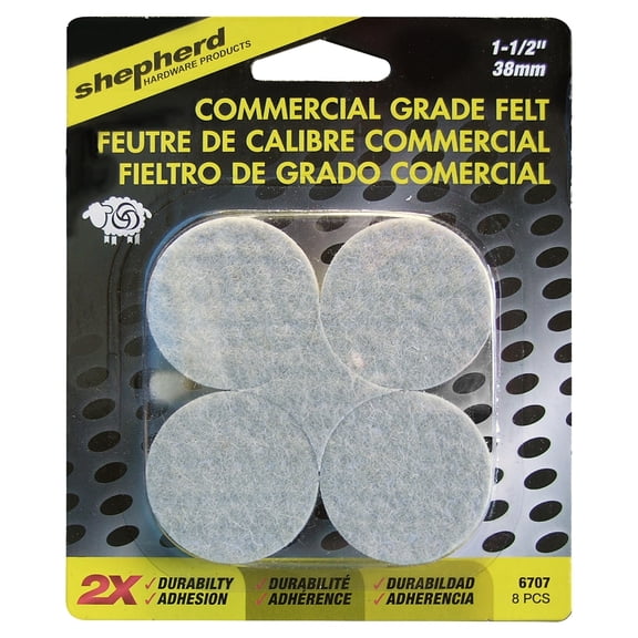 Shepherd Hardware 6707 Chair Glide, Felt, 1-1/2"
