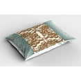thumbnail image 2 of Ambesonne Boho Pillow Sham 2 Pack, Vintage Diamonds Retro, 26"x20", Teal and Tan, 2 of 3