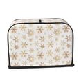 thumbnail image 2 of Sikiie gold Snowflake print Toaster Covers 2 Slice Dustproof Toaster Cover Bread Machine Cover, Dustproof Cover - 11.4" x 7.5" x 7.9", 2 of 7