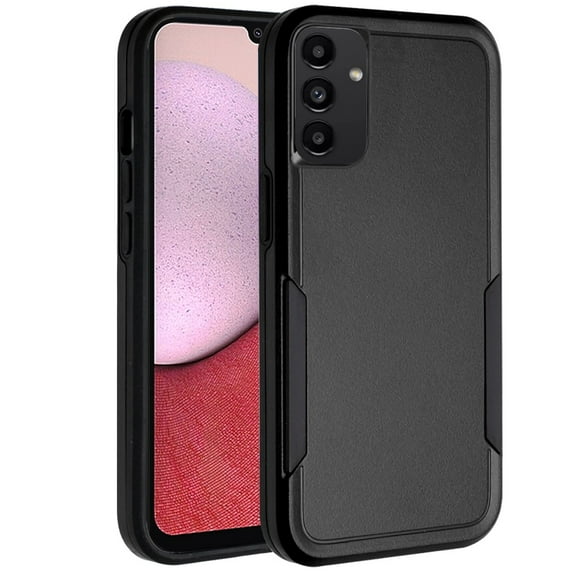 For Samsung Galaxy A14 5G Heavy Duty Shockproof Dual Layer Drop Protection Tough Hybrid Rugged Rubber Defend Cover ,Xpm Phone Case [ Black ]