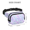 thumbnail image 4 of Fuzoiu Rainbow Scales Print Unisex Square Double Layer Waist Bag,Crossbody Fanny Pack Travel Workout Accessory, 4 of 9