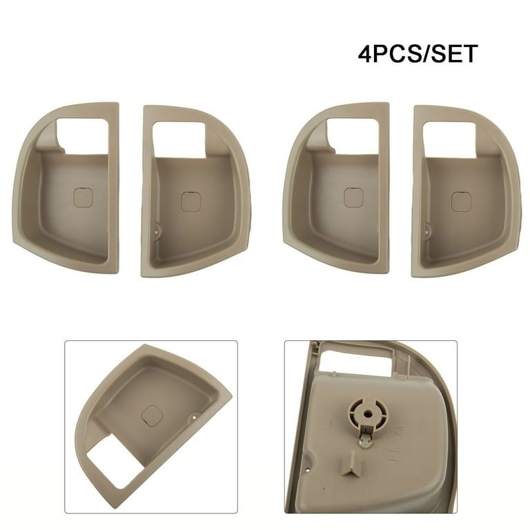 4-Pack Inside Door Handle Trim Cover For Santa Fe 2007-2012 – Beige Interior, Direct Fit Replacement (82611-2B000 & More)