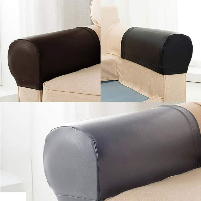 Armchair Arm Covers 2Pcs Armrest Cover Ultra Thick and Soft PU