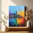 thumbnail image 6 of Vibrant Splatter Cityscape Canvas Print，Modern Wall Art for Living Room Office Bedroom Hotel Gallery Wall, 6 of 8