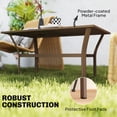 thumbnail image 4 of Outsunny Outdoor Coffee Table, All-Weather Rectangle Patio Coffee Table with Slatted Tabletop for Outside, Patio, Brown, 4 of 9