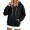 A375-Black, variant on Sokhug Hooded Sweatshirts for Women Long Sleeve Drawstring Hoodie with Front Kangaroo Pocket Drop Shoulder Loose Casual Solid Sweatshirts Tops