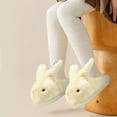 thumbnail image 4 of Toddler Bunny Slippers Girls Boys Kids Bunny House Slipper Winter Rabbit Slippers, Cute Soft Plush Anti-Slip House Kids Rabbit Warm Winter Slippers for Indoor Outdoor, 4 of 6