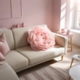 thumbnail image 3 of JWH Throw Pillow Decorative Soft Round Pillows 3D Accent Flower Pillows Handmade Cushion for Bed Sofa Home Bedding 12 Inch Bright Pink, 3 of 12