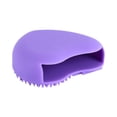 thumbnail image 3 of Makeup Brush Cleaner Silicone Portable Cosmetic Board Washing Scrubber Hand Tool (Purple), 3 of 10