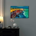 thumbnail image 2 of Canvas Prints Wall Art - Abstract Oil Painting of Cliffs and Ocean on Canvas.Modern Impressionism | Modern Home Deoration/Wall Decor Giclee Printing Wrapped Canvas Art Ready to Hang - 16" x 24", 2 of 3