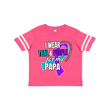 

Inktastic Suicide Prevention I Wear Teal and Purple for My Papa Gift Toddler Boy or Toddler Girl T-Shirt