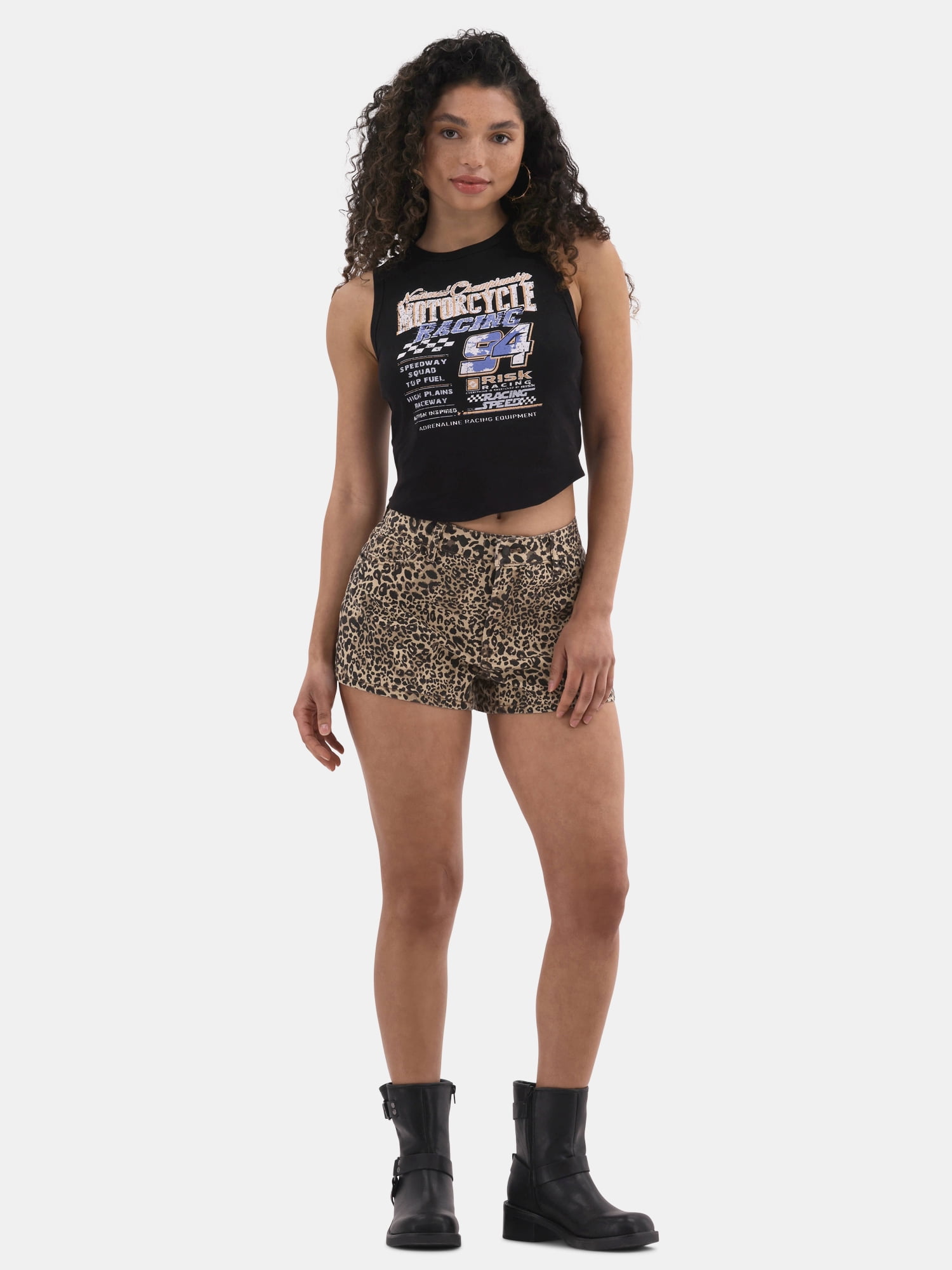 No Boundaries Denim Shorts, 3'' Inseam, Women's and Women's Plus