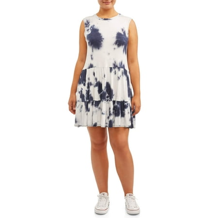 POOF Juniors' Plus Size Tie-Dye Shift Dress