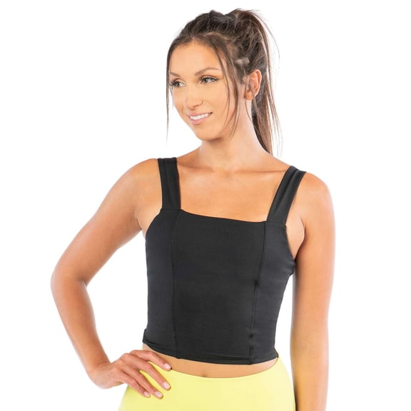 Kadi Women's Square Neckline Bra, Black, Medium