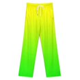 thumbnail image 3 of Yellow Green Gradient Pajama Pants Breathable with Pockets Pajamas For Lady Vintage Sleeping Pants Bedroom Homewear, 3 of 6