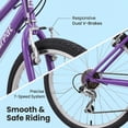 thumbnail image 3 of Ambifirner Womens Cruiser Bike, 7 Speed Beach Cruiser Bike for Women, 26 inch Women Bicycle with V-Brakes, City Commuter Bicycle for Female Ladies Leisure and Commuting, 3 of 9