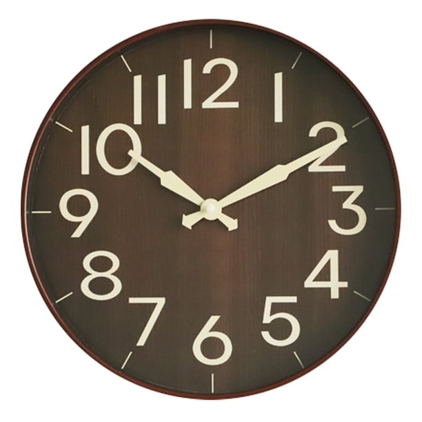 Reloj de pared, reloj de pared de madera, movimiento de barrido sin tictac, reloj de pared decorativo, reloj de pared con pilas, reloj para el hogar, sala de estar, cocina, dormitorio, oficina,