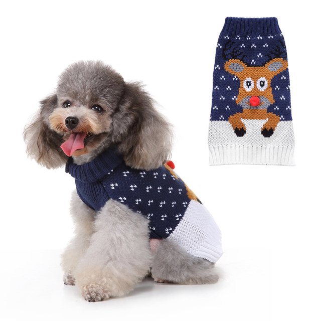 Suéteres de Navidad para perros, prendas de punto de invierno para mascotas, ropa de Navidad, abrigos cálidos clásicos, suéter para cachorros