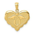 thumbnail image 4 of 14k Yellow Gold Angel in Heart Charm Pendant, 4 of 7