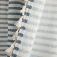 thumbnail image 5 of Lush Decor Boho Coastal Horizontal Ticking Stripe Tassel Window Curtain Panel Set, Blue, 52 x 84, 5 of 11