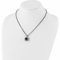 thumbnail image 3 of 14K/Silver Two-Tone Sterling Silver With 14K Polished Amethyst Necklace (18 X 15) Made In Thailand qtc1564, 3 of 7
