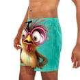 thumbnail image 6 of qelini Swim Trunks for Men Big and Tall Running Shorts Drawstring Waist Print Shorts Swimwear Bottoms, 6 of 6