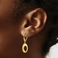 thumbnail image 3 of 14K Yellow Gold Polished Hollow Circles Leverback Earrings - 32mm- Made In Italy, 3 of 7