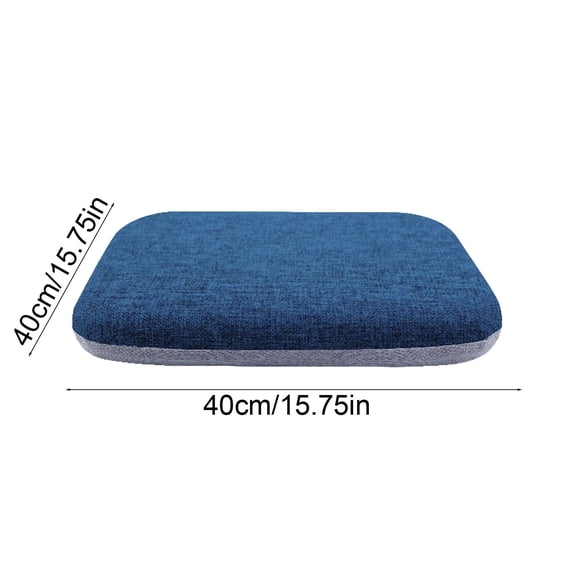 KALPHOZEN Summer Linen Chair Cushions, Comfortable Dining Chair Pads for Students and Offices, Non-Slip Cushion Seat Covers (Blue)