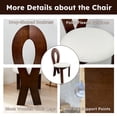 thumbnail image 3 of S-HOME Key-Design Home Chairs Set of 2 in Pure White Teddy Velvet with Ribbon-Cross Backrest for Dining, 3 of 10