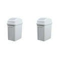 thumbnail image 1 of (2-Pack) Rinsvye Kitchen Trash Can Plastic Trash Bags 33 Swing Top Garbage Buckets Trash Can Bags Creative Covered Kitchen Living Trash Bags G Room Trash Can Flip Trash Kitties Sundries To Store Pla, 1 of 8