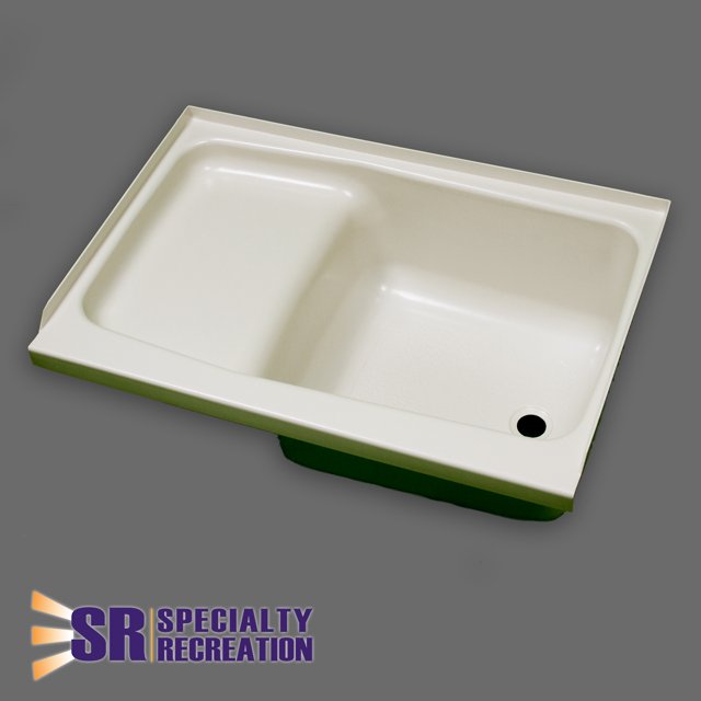 Specialty Recreation ST2436PR Bathtub 24 Inch x 36 Inch; Step Tub; Right Hand Drain; Parchment; High Impact ABS