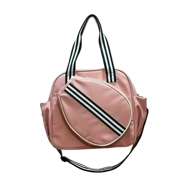 Almencla Tennis Bag Pickleball Bag Professional Large Crossbody Bag Tennis Racket Bag Pink
