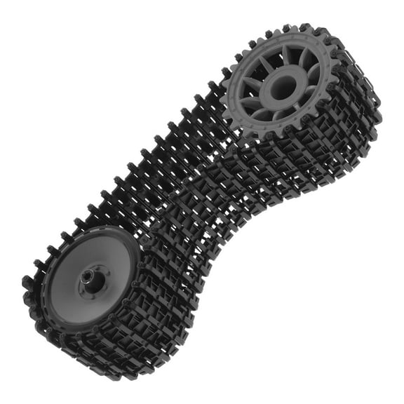 WEUVEB Black Rubber Remote Control Tank Tracks with Coupler Drive Wheels for RC Tank Model Accessories Set